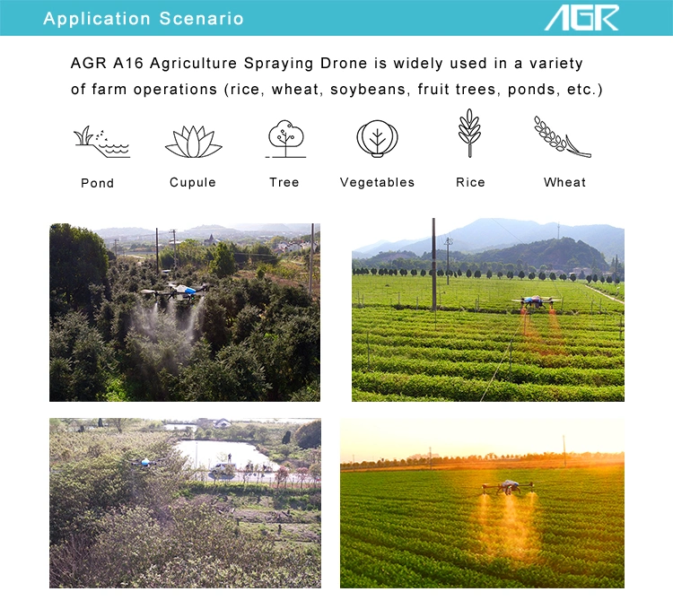 Plant Protection Drone Heavy 16L Payload Plant Protection Fumigation Agricultural Uav Sprayer Equipment